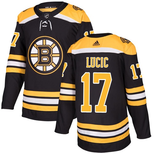 Adidas Men Boston Bruins #17 Milan Lucic Black Home Authentic Stitched NHL Jersey